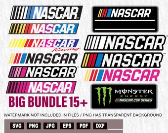 Nascar SVG, Paquete 15+, Pegatinas Nascar, Nascar Svg Png, Descarga instantánea, Logotipo de Nascar