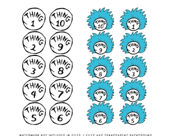 Thing 1 Thing 2 Thing 3 Thing 4 SVG, Thing 1 and Thing 2 Png Svg High Resolution.