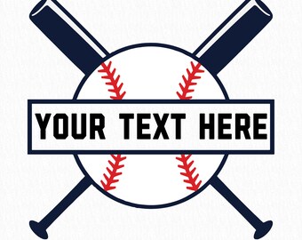 Baseball Name svg, Name Baseball svg, gekreuzte Baseball svg, Baseball personlized png, Baseball mit Namen svg, Printable Baseball PNG