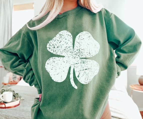 4 Leaf Clover Distressed, Clover Svg, Lucky Clover SVG file for cricut, 4 Leaf Clover Svg Png, Shamrock SVG / St. Patrick's Day SVG
