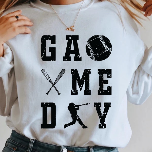 Game Day Vibes SVG Png Pdf, Game Day SVG, Baseball Life svg, Baseball All Day SVG, Game Day Vibes T-Shirt Svg