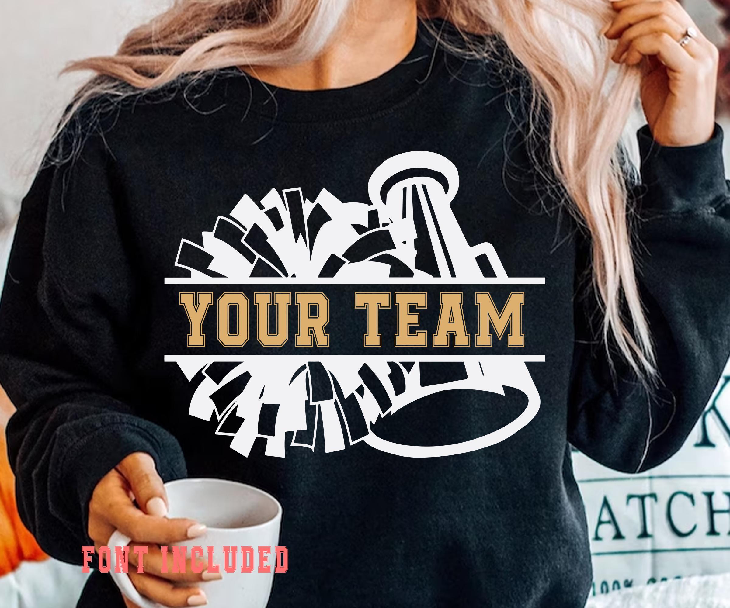 Pom Monogram Layers Pom Pom Svg, Pom Pom Monogram Svg, Custom Name Cheerleader ...