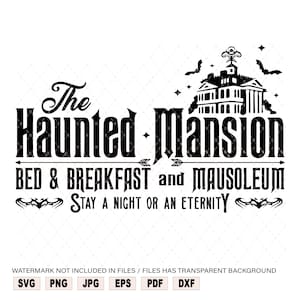 Geisterschloss | SVG Png Haunted Mansion Shirt | Cricut Vinyl Silhouette - zum sofortigen Download