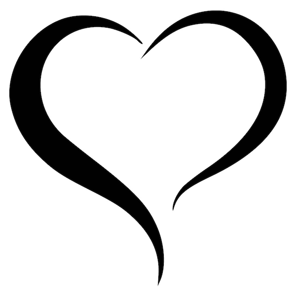 Open Heart 10 Instant Downloads Digital (Black & White) 2-PNG, 2-EPS, 2-dxf, 2-jpg, 2-SVG digitaler download Open Heart SVG