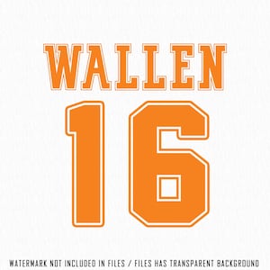Wallen 16 Png, 16 Wallen, One Thing at a Time, Wallen, Orange sublimation  (Transparent png svg) If We We’re A Team - Digital Download