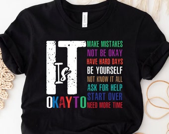 It is s Okay To Make Mistake, Be Yourself SVG PNG, Retro It's Okay To Make Mistakes Be Yourself Svg Png