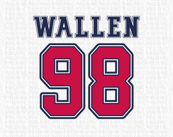 Baseball SVG Png, 98 Wallen, One Thing at a Time, Wallen, RED/NAVY sublimation  (Transparent png svg) If We We’re A Team - Digital Download
