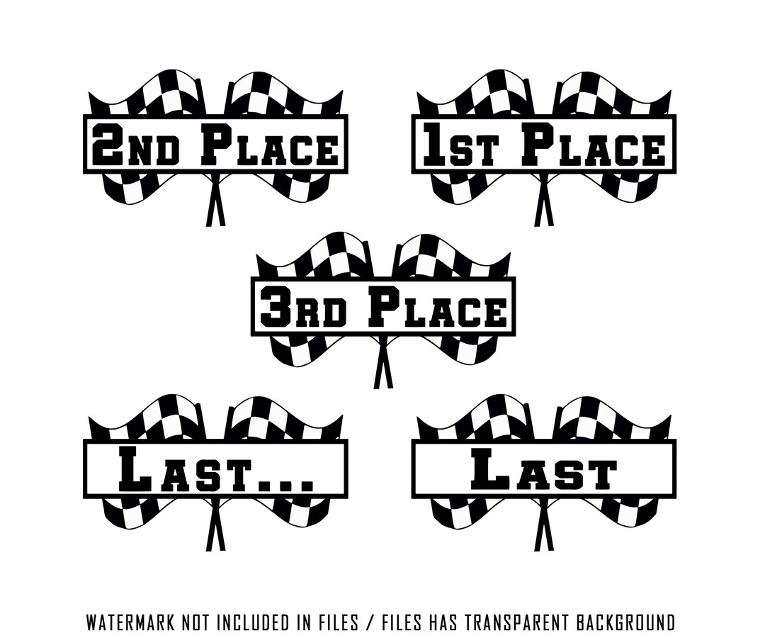 First Place Racing Sticker Racing Flag 1st Place SVG, Race Flags Custom, Race Flag 1st, Checkered ...