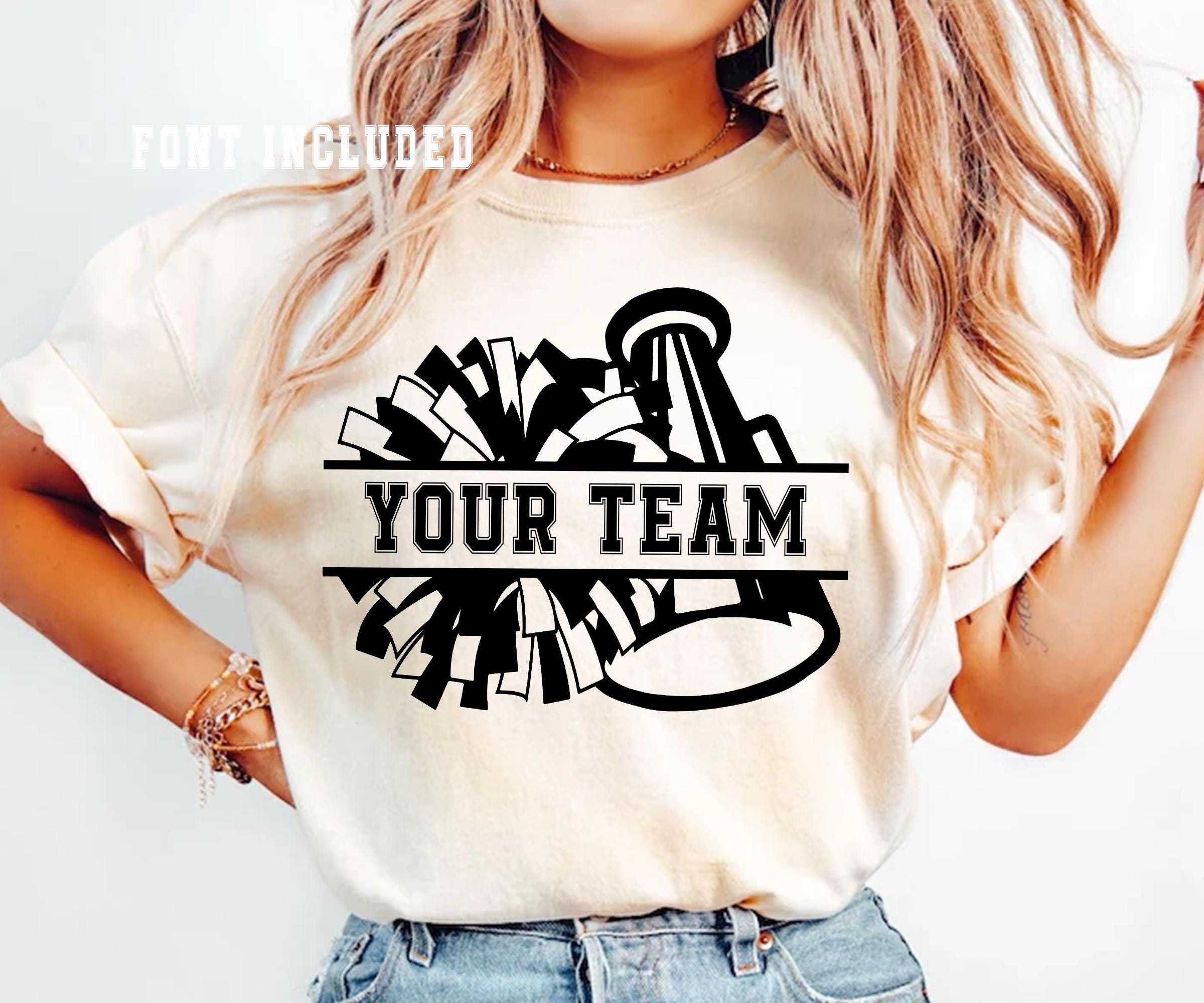Pom Monogram Layers Pom Pom Svg, Pom Pom Monogram Svg, Custom Name Cheerleader ...