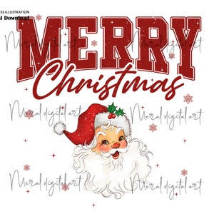 Frohe Weihnachten mit Weihnachtsmann PNG, Retro Weihnachten PNG, Frohe Weihnachten PNG, Weihnachtsmann PNG, Vintage Weihnachtsmann PNG, Weihnachten PNG-Dateien