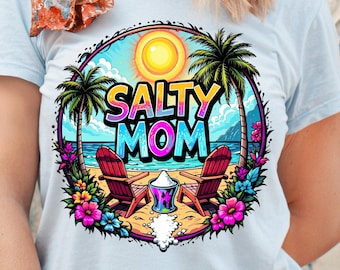 The Beach Club PNG Digital Download | Salty Moms Beach Club Instant Download | Retro Beach Girl Shirt | Trendy Summer Vibes Sublimation File