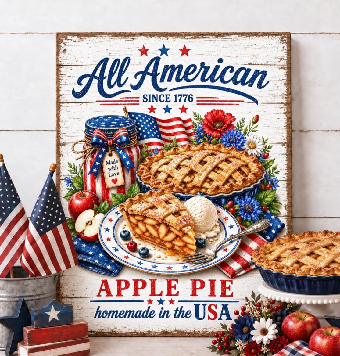 Vintage Apple Pie Sign - Etsy