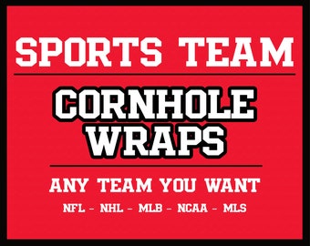 Cornhole Wraps/Équipes sportives/2 WRAPS/ENSEMBLE COMPLET