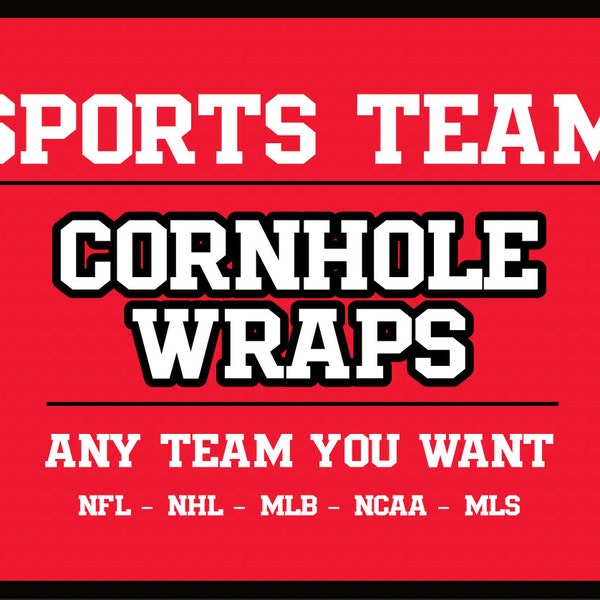 Cornhole Wraps/Sports Teams/2 WRAPS/FULL SET