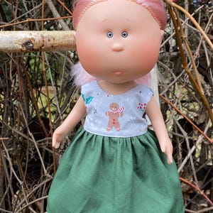 Christmas dress  for doll Mia Nines d’onil 12 in ( 28 cm)