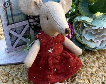 Handmade Muslin Dress for Mouse