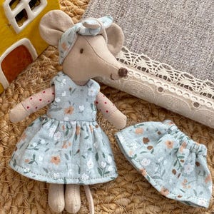 Muslin dress for mouse Skirt mouse