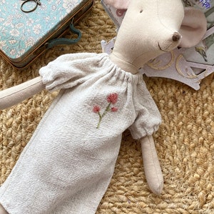 Linen dress  for  mouse 31cm (12in) Medium mouse