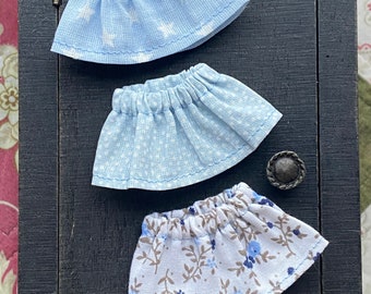 Set of skirts in blue shades  for mouse 10 cm ( 3.5 in)