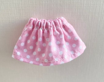 Polka dot pink skirt for  mouse 10 cm (3,5 in)