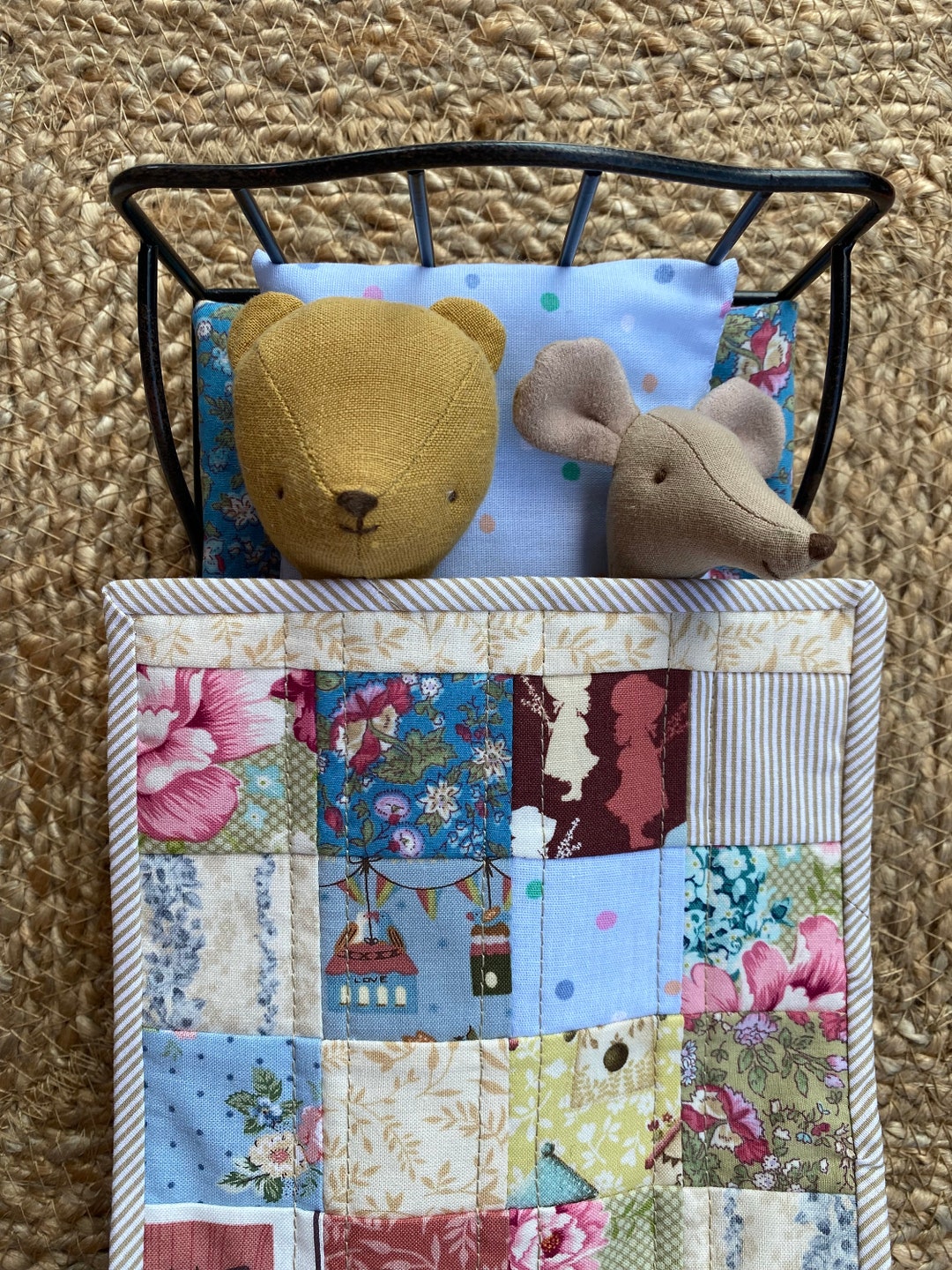 Bedding Patchwork Set for Maileg Teddy Junior Etsy