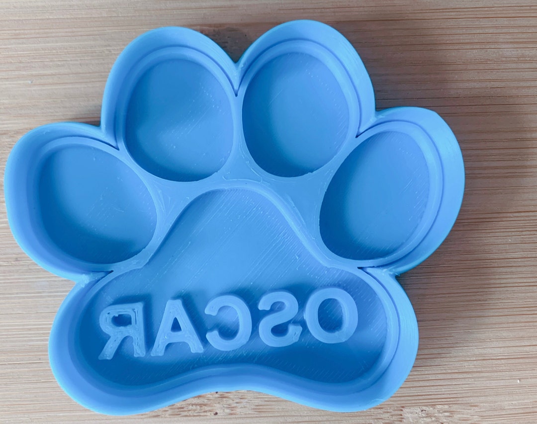 Personalised Dog Paw Print Cookie Cutter & Stamp Etsy