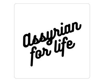 Pegatinas transparentes "Asirio para toda la vida", pegatina asiria, pegatina, asirio