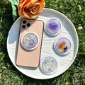 Real Forget Me Not Magnetic Phone Grip,Pressed Flower Magenetic Kindle Grip,Pansy Phone Grip,Kindle Support,Magsafe Phone Grip,Gift For Her product logo