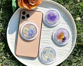 Real Forget Me Not Magnetic Phone Grip,Pressed Flower Magenetic Kindle Grip,Pansy Phone Grip,Kindle Support,Magsafe Phone Grip,Gift For Her
