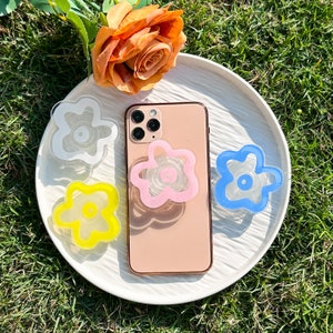 Cartoon Flower Phone Grip,Lovely Magnetic Phone Grip,Handmade Magnetic Kindle Grip,Color Cute Phone Accessories,Kindle Support,Phone Holder