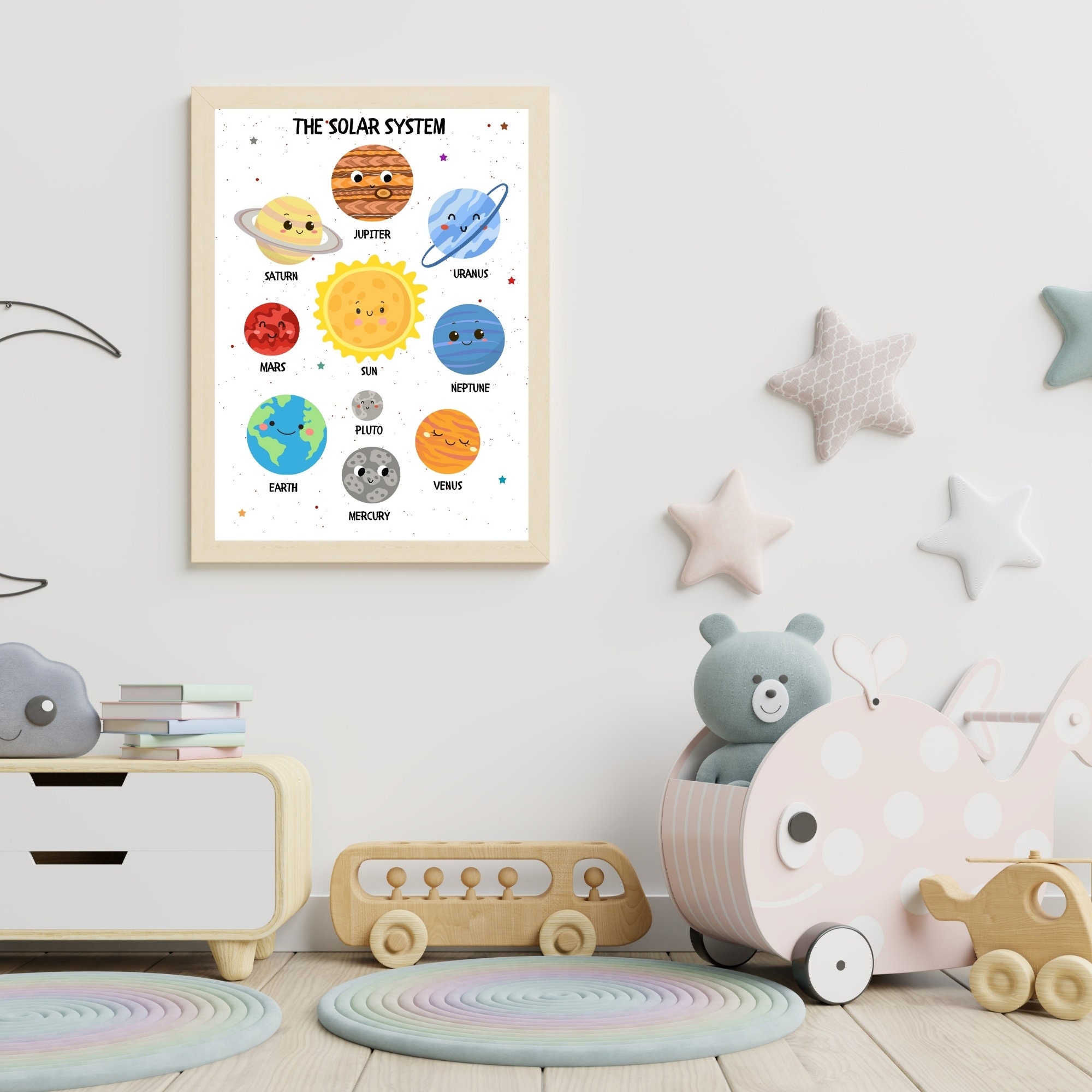 Printable Solar System Poster Solar System Art Space Kids Room Decor ...
