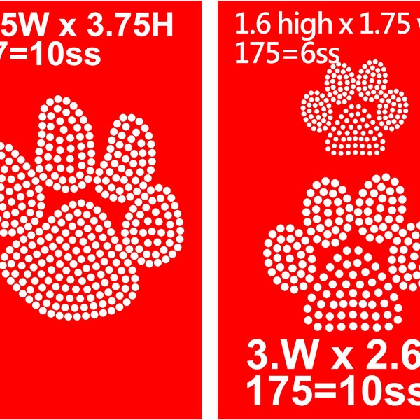 Rhinestone paw,  SVG download, rhinestone svg file, digital file, Paw svg, Paws template, Paws bling svg file