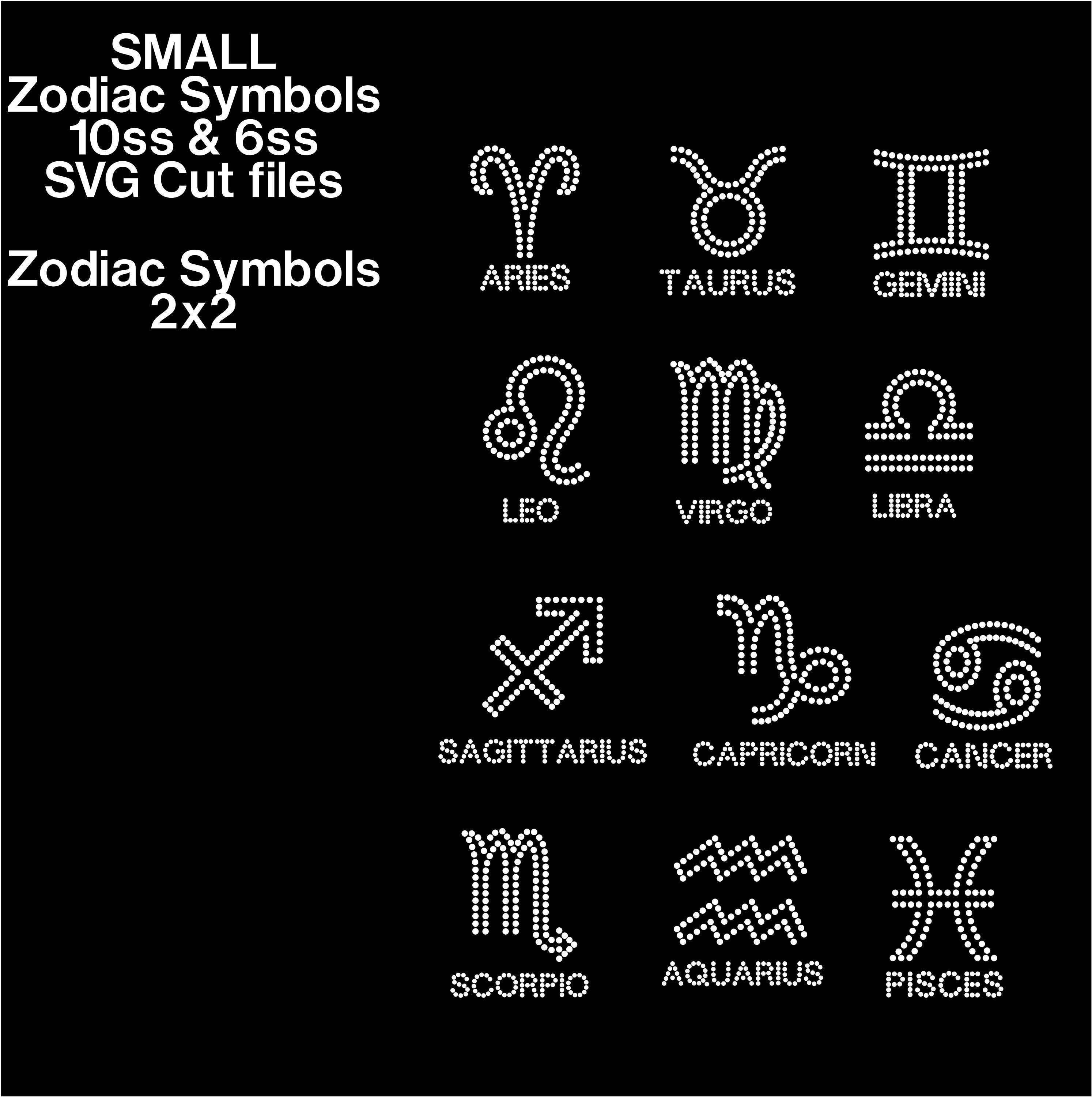 Rhinestone Zodiac Symbols ,SVG Download, Rhinestone Svg File, Digital