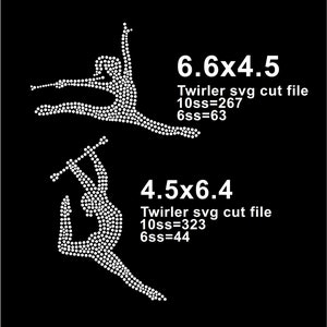 Puede incluir: Dos diseños de strass blancos de una animadora sosteniendo una batuta. El diseño más grande mide 16,8 cm por 11,4 cm y utiliza 267 strass de tamaño 10 y 63 strass de tamaño 6. El diseño más pequeño mide 11,4 cm por 16,3 cm y utiliza 323 strass de tamaño 10 y 44 strass de tamaño 6.