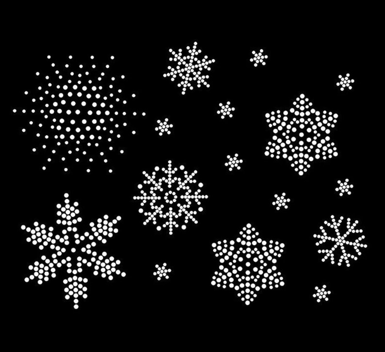 Rhinestone Snowflakes SVG Download, Rhinestone Svg File, Digital File ...