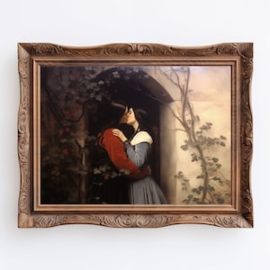 Liebespaar | Subtile Pride Kunst, Valentinstag Lesben, Dark Academia Drucke