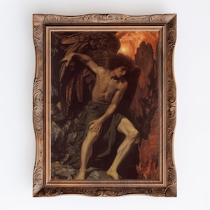 Contemplative Angel | Dark Academia Fallen Angel Art, Dark Aesthetic Whimsigoth Room Decor
