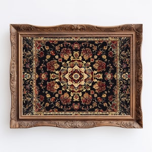 Dark Tapestry | Dark Academia Vintage Tapestry, Printable Moody Textile Pattern Design Wall Art