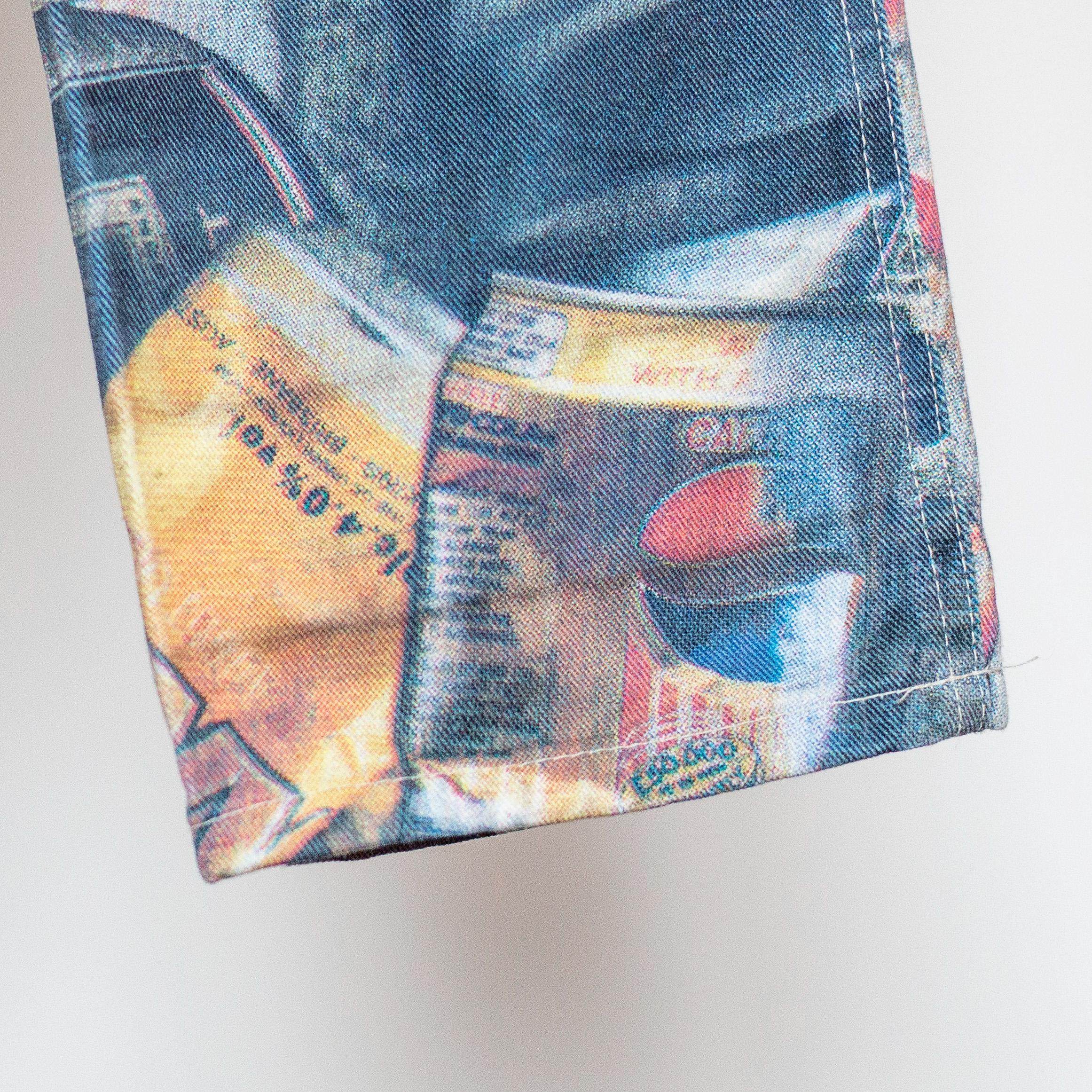 素晴らしいModZart Londonパンツ。缶プリント。珍しい一品。ビンテージ 