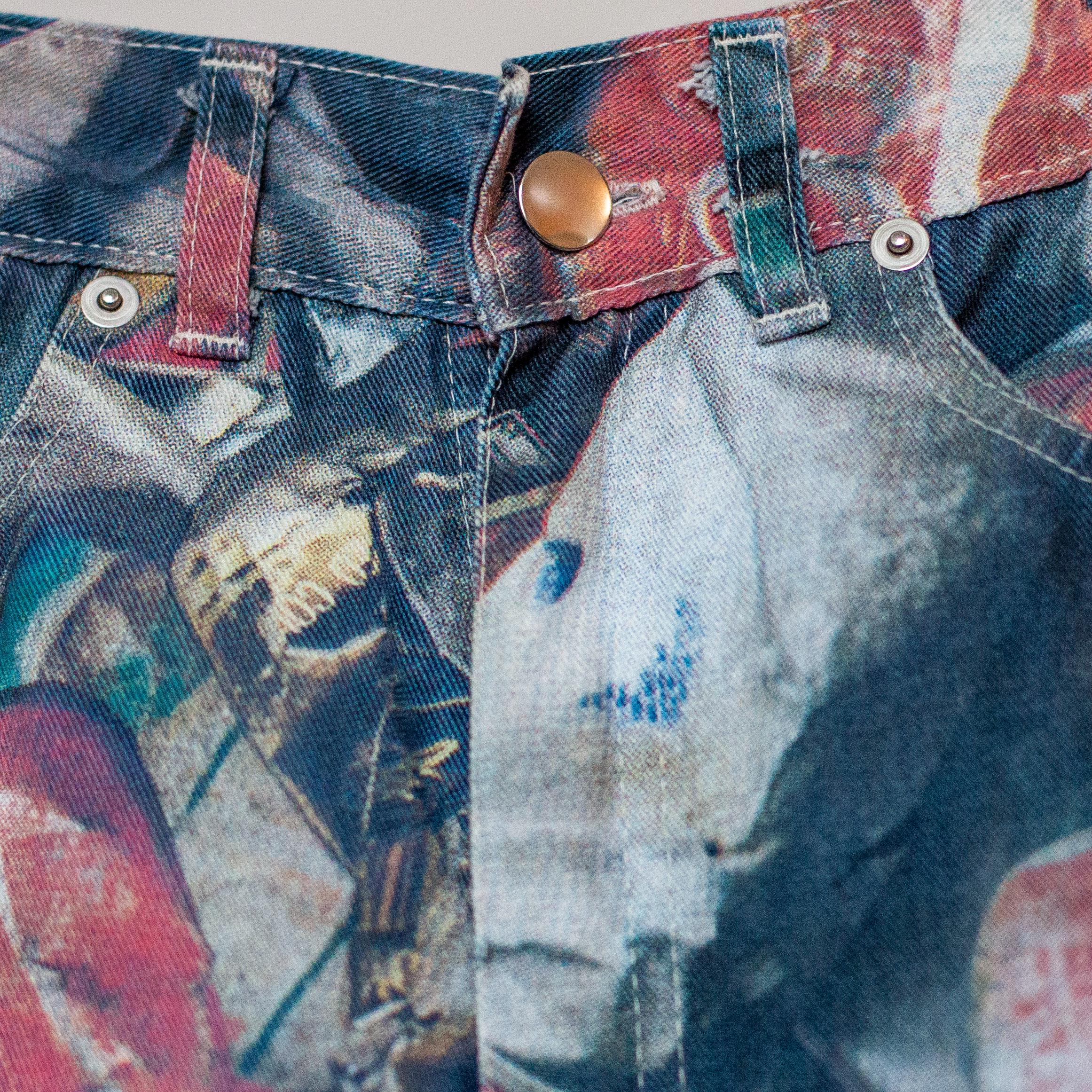 素晴らしいModZart Londonパンツ。缶プリント。珍しい一品。ビンテージ 