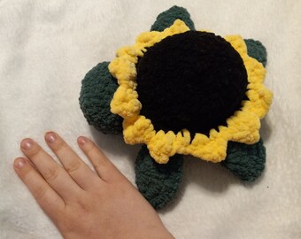 Small Sunflower Turtle Crochet Plushie