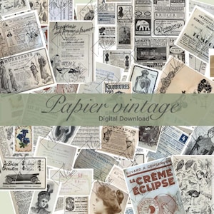 Papier divers vintage à imprimer, fichiers digital ancien, copie de vieux papier journaux