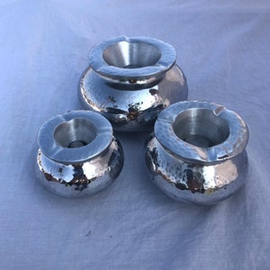Cendrier cendrier marocain en aluminium martelé à la main 