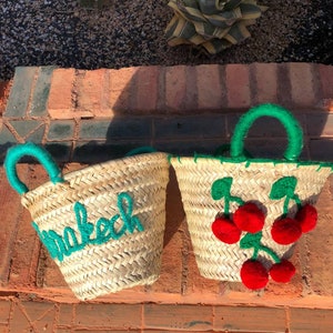 Ideal Summer Gift, Unique Straw Bag, Personalized Bag, Woven Straw Bag, FREE PERSONALIZED Straw Basket, image 8