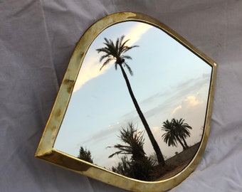 MOROCCAN MIRROR, BRASS Mirror, Decorative Mirror, Trendy Eye Shaped Mirror for Home Decoration Traditional Wall Mirror