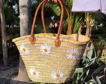 Cadeau Estival Idéal, Sac en Paille Unique,Sac en Paille Personnalisé,Panier en Paille de France,Sac en Paille Tressé,Cadeaux pour Maman