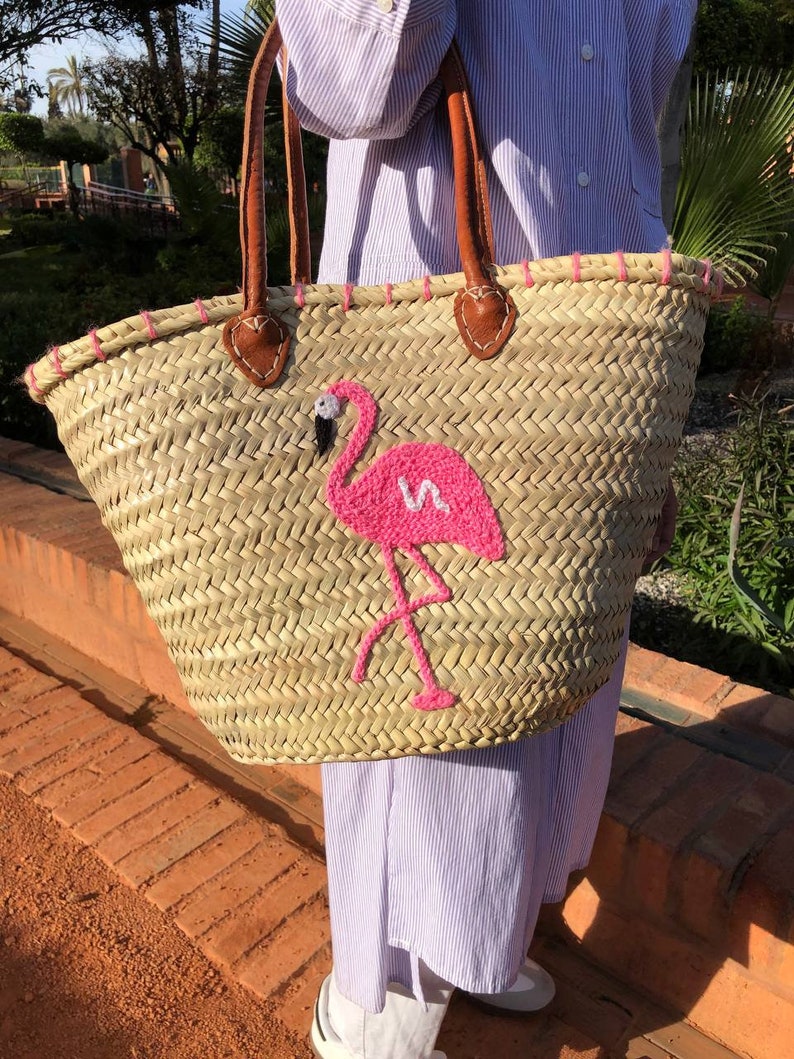 Ideal Summer Gift, Unique Straw Bag, Personalized Bag, Woven Straw Bag, FREE PERSONALIZED Straw Basket, 1
