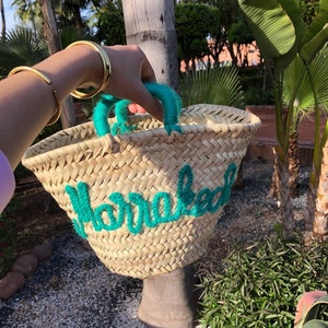 Ideal Summer Gift, Unique Straw Bag, Personalized Bag, Woven Straw Bag, FREE PERSONALIZED Straw Basket, image 9