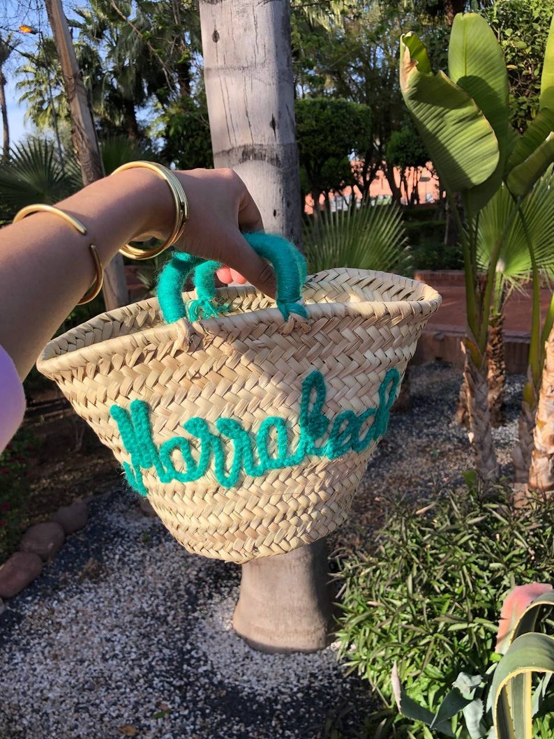 Ideal Summer Gift, Unique Straw Bag, Personalized Bag, Woven Straw Bag, FREE PERSONALIZED Straw Basket, image 9