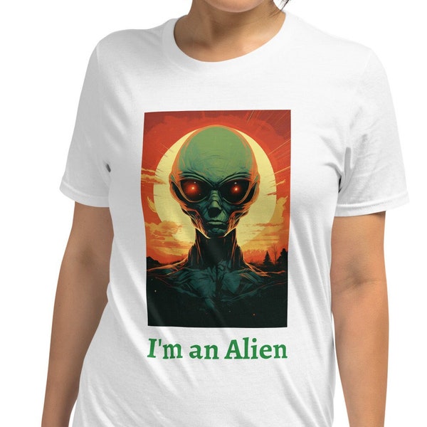 T-shirt Alien, ausserirdisch, unisex, exotisch, Weltraum, UFO, Roswell, Area 51, Geschenk, Geburtstag, Sterne